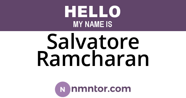 Salvatore Ramcharan