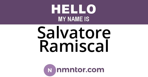 Salvatore Ramiscal