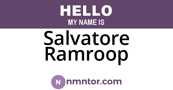 Salvatore Ramroop