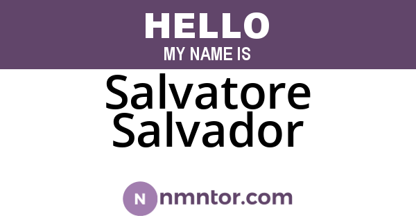 Salvatore Salvador