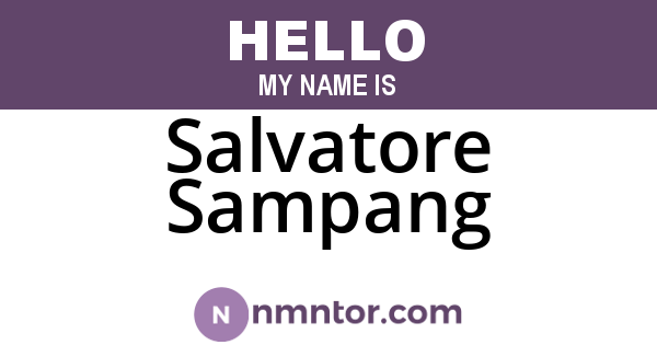 Salvatore Sampang