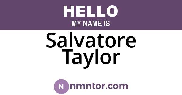 Salvatore Taylor