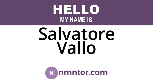 Salvatore Vallo