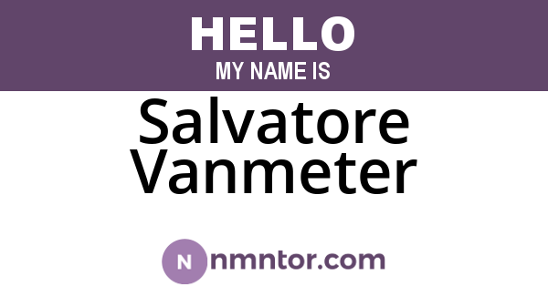 Salvatore Vanmeter