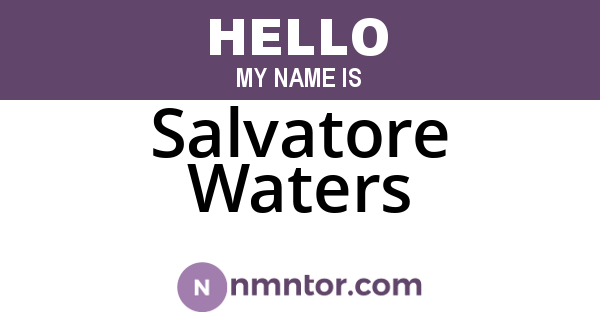 Salvatore Waters