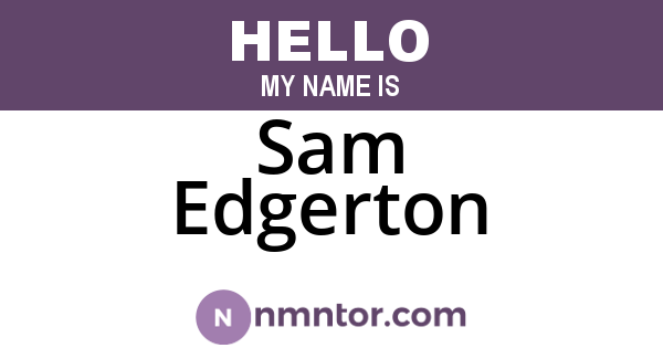 Sam Edgerton