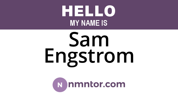 Sam Engstrom
