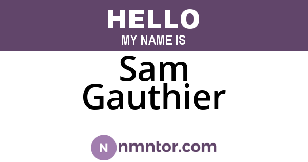Sam Gauthier