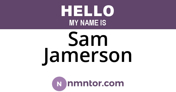 Sam Jamerson