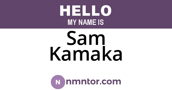 Sam Kamaka