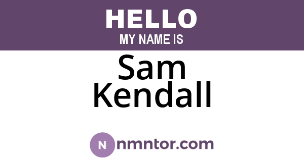 Sam Kendall
