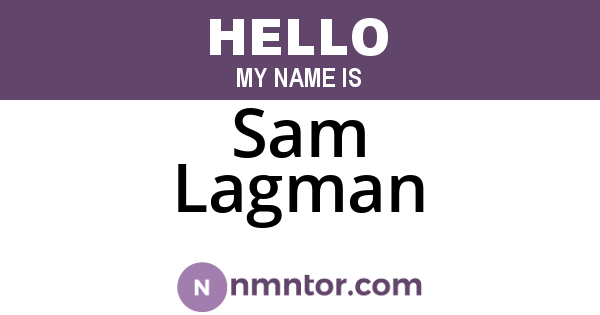 Sam Lagman