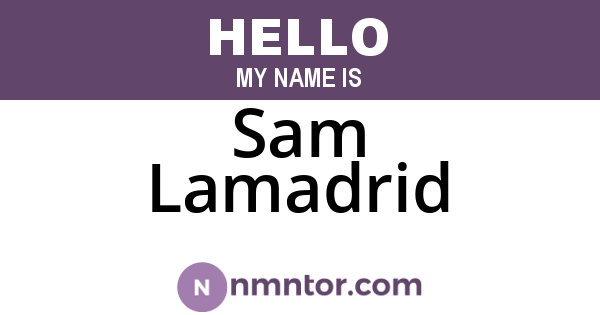 Sam Lamadrid