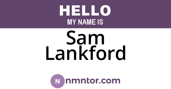Sam Lankford