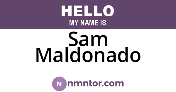 Sam Maldonado