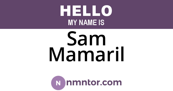 Sam Mamaril