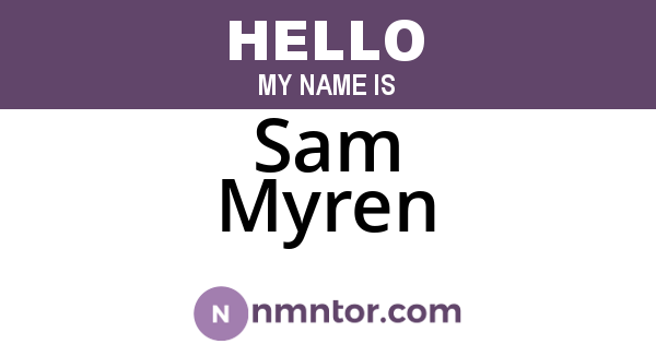 Sam Myren