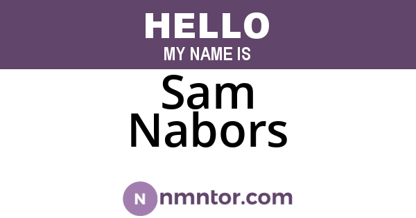 Sam Nabors