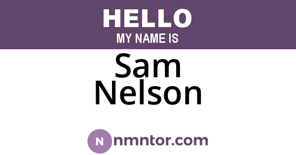 Sam Nelson