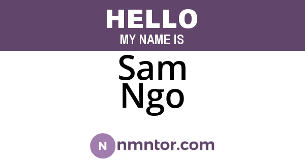 Sam Ngo