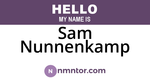 Sam Nunnenkamp