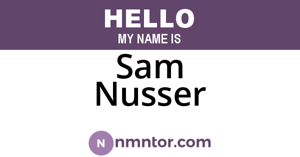 Sam Nusser