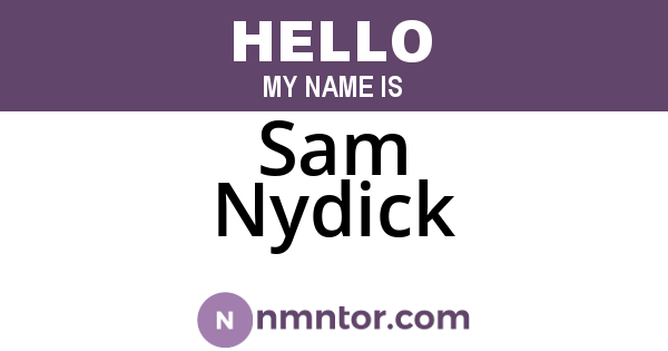 Sam Nydick
