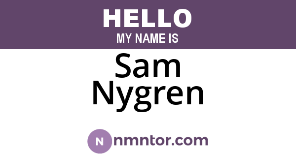 Sam Nygren