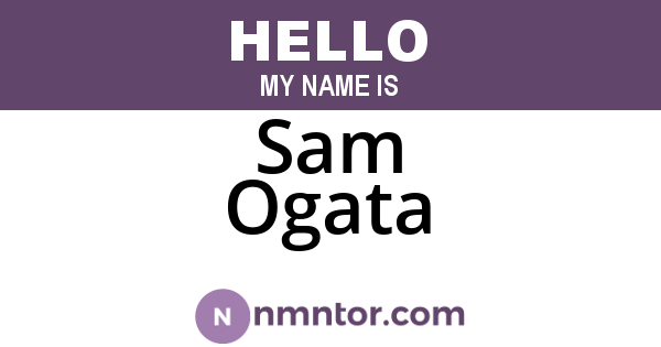 Sam Ogata