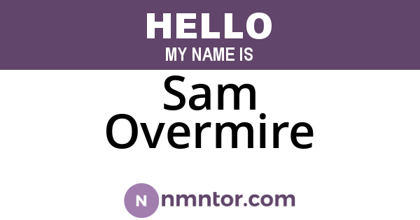 Sam Overmire
