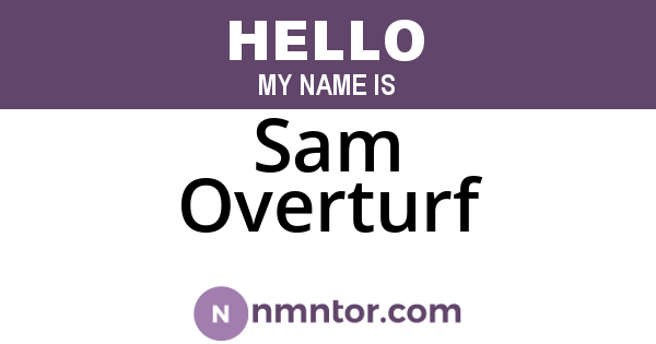 Sam Overturf