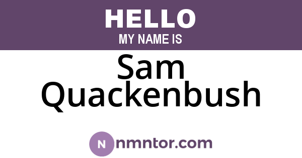 Sam Quackenbush