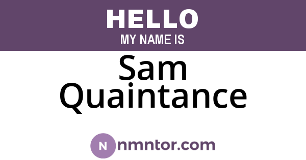 Sam Quaintance