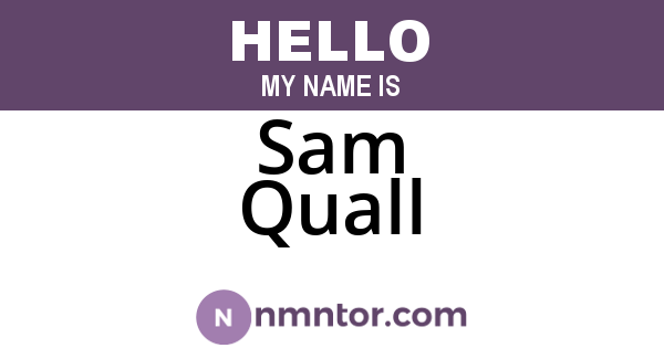 Sam Quall
