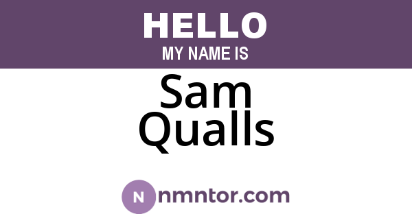Sam Qualls