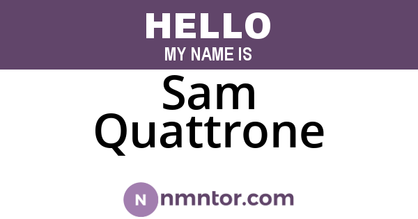 Sam Quattrone