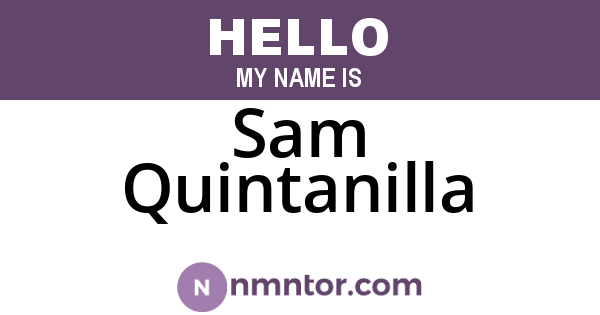 Sam Quintanilla