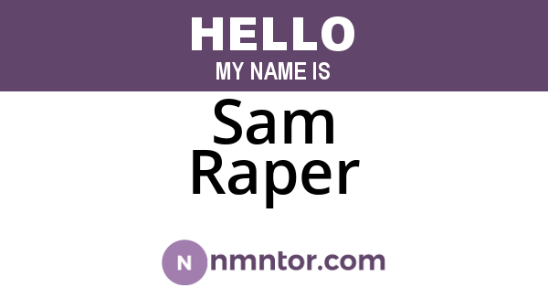 Sam Raper