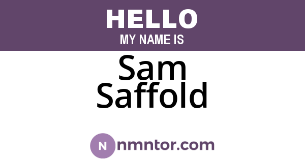 Sam Saffold