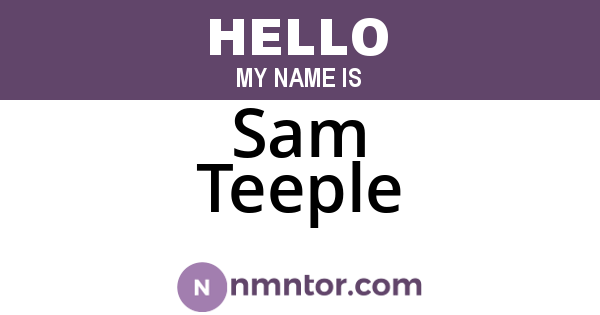 Sam Teeple