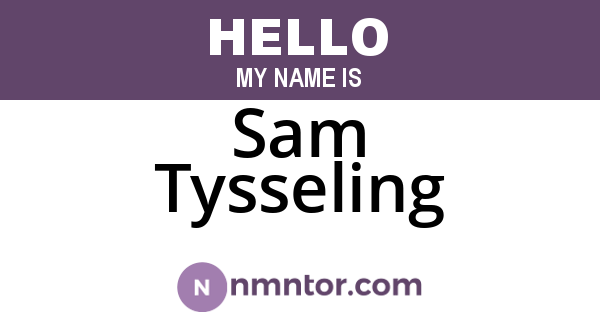 Sam Tysseling