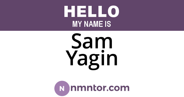 Sam Yagin