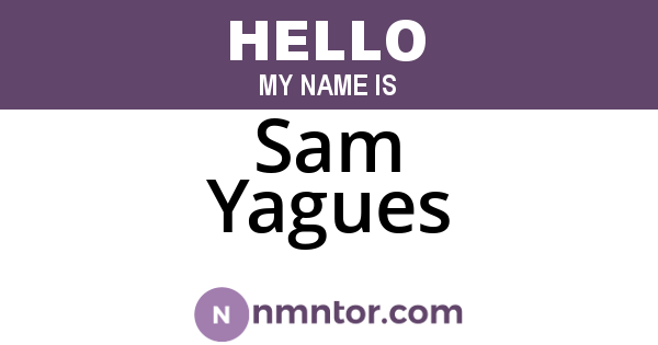 Sam Yagues