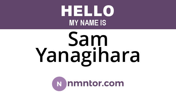 Sam Yanagihara