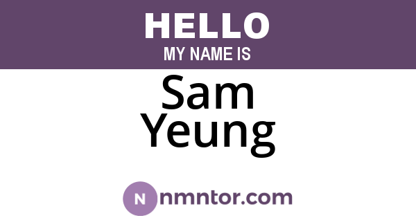 Sam Yeung