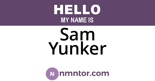Sam Yunker