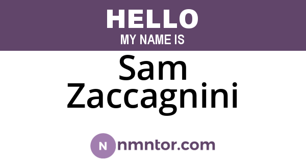 Sam Zaccagnini