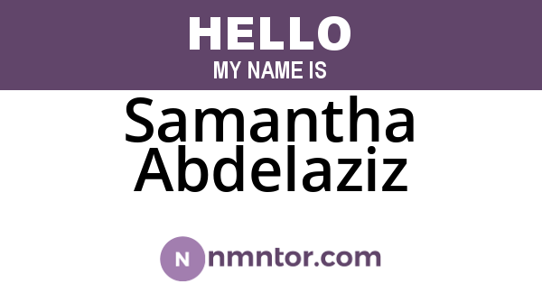 Samantha Abdelaziz