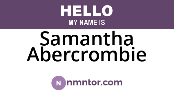 Samantha Abercrombie