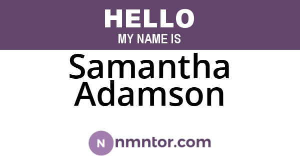 Samantha Adamson